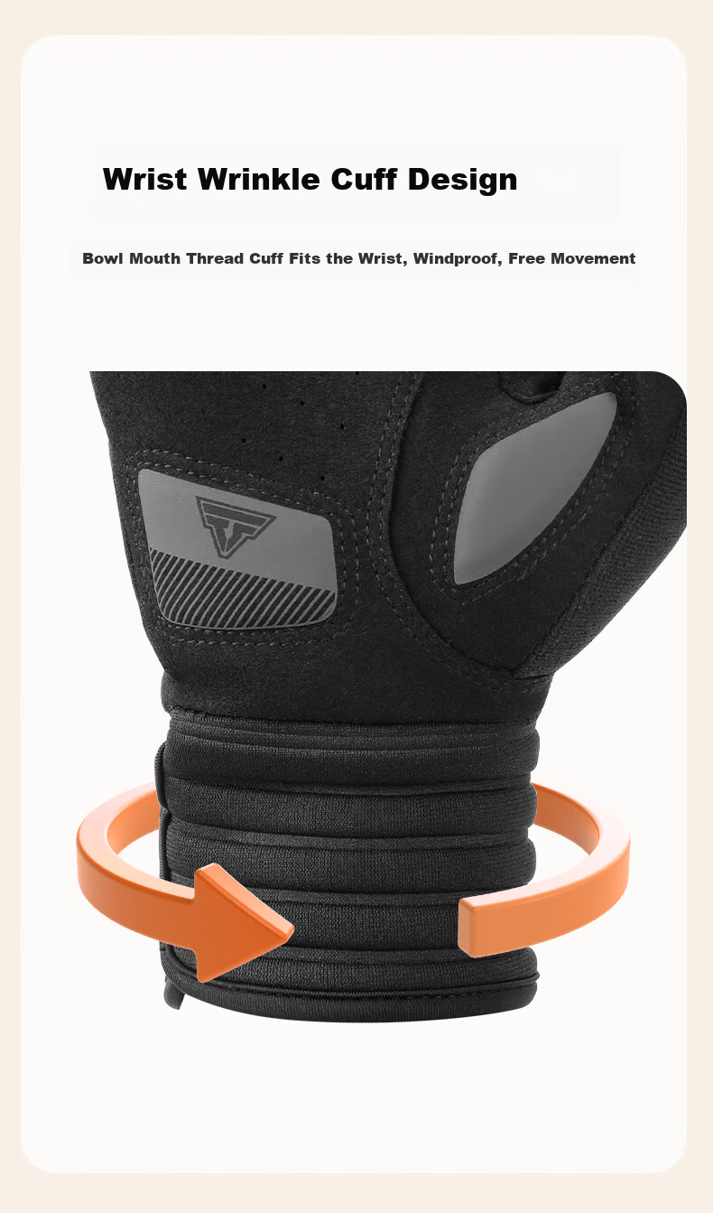 Tasiduizhang Winter Cycling Gloves, Warm, Windproof, Cold-Resistant, Fleece-Lined, for Motorcycles, Electric Bicycles, Skiing, Men And Women, Touchscreen Compatible, XL Size 6