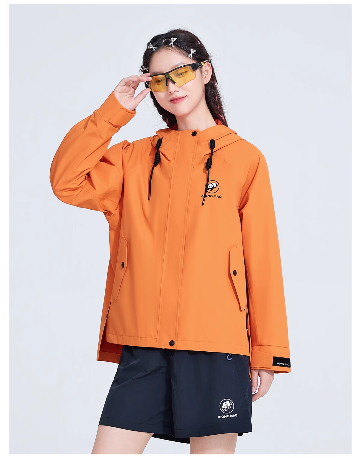 CAMEL Panda Series Women's Windbreaker Jacket, Outdoor Versatile Triple-Protection Hiking And Travel Coat B127 22