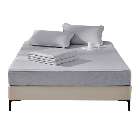 LUOLAI Home Textiles Summer Cooling Quilt Three-Piece Set Ice Silk Mat Machine Washable Antibacterial Cooling Mat for Mother And Baby Class A Fitted Sheet Style for 1.2-Meter Bed