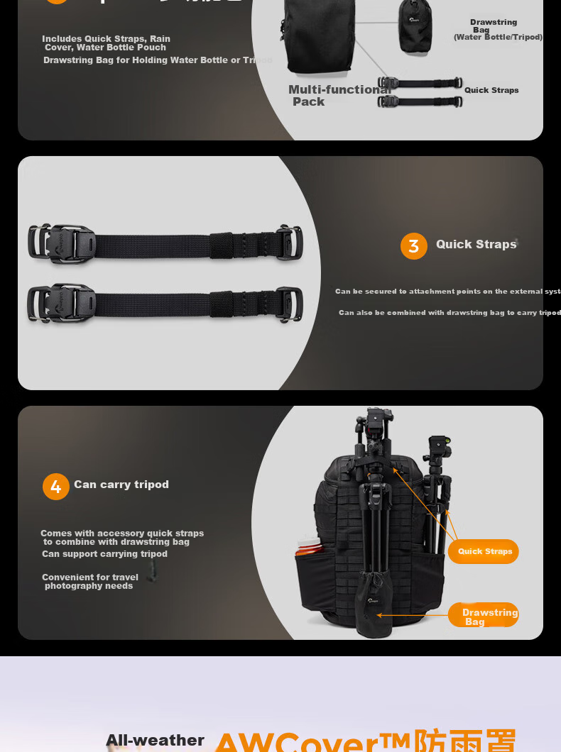 LOWEPRO Le She Bao Jingang San Dai ProTactic BP 350 AW III, Suitable for Mirrorless And DSLR Cameras, Photography Backpack, LP37505-PWW 13