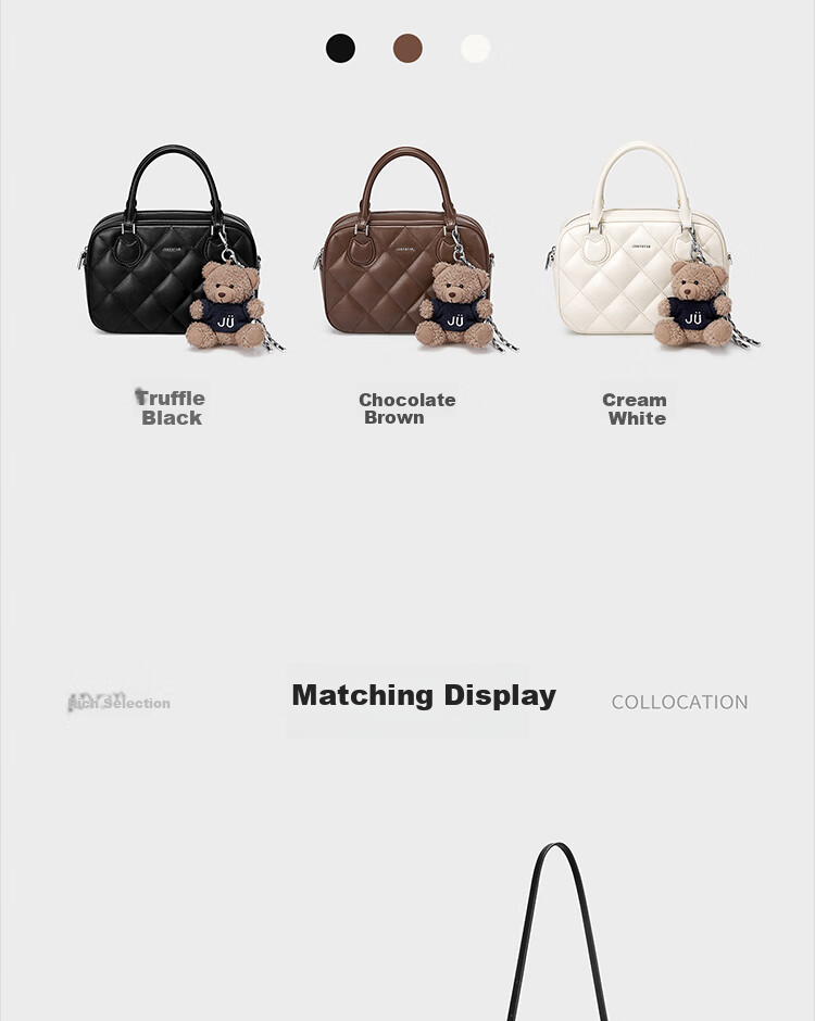 JUST STAR Celebrity-Style Bowling Bag, Women's Handbag, 2026 New Luxury Shoulder Crossbody Boston Tote Bag, Birthday Gift 7