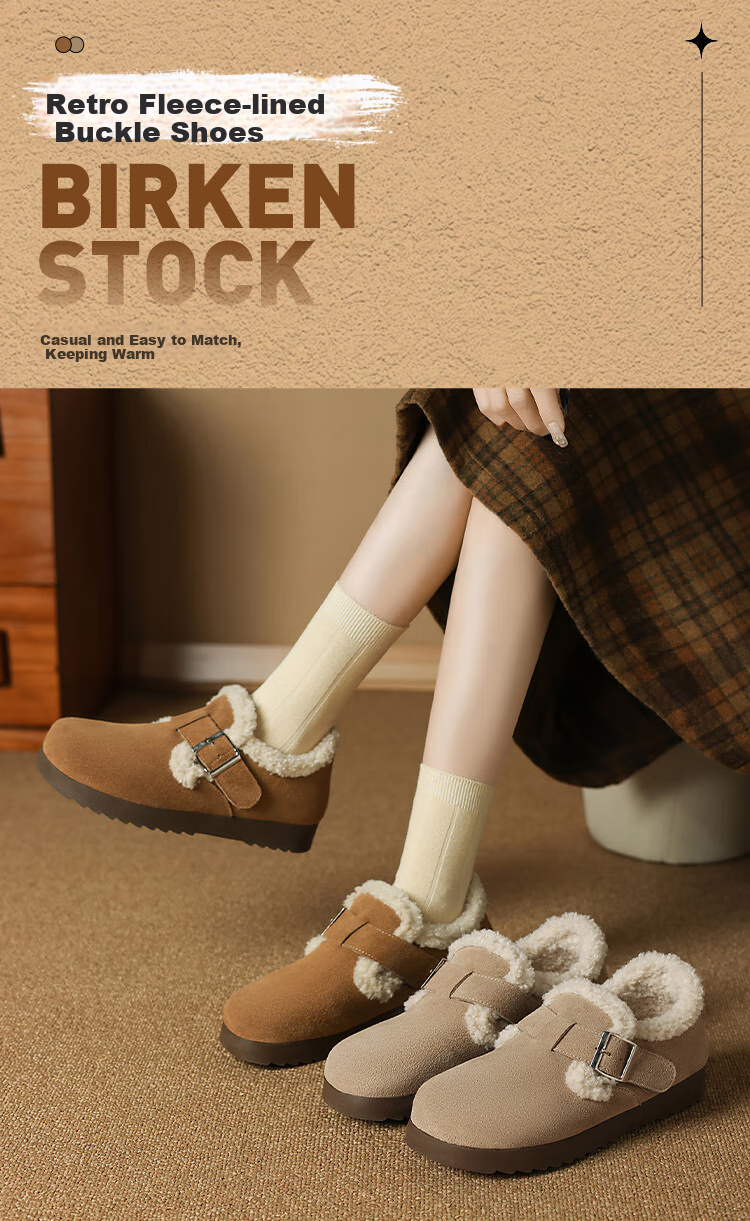ZHR Bokeng Women's Retro Soft-Soled Slip-On Shoes, Soft Breathable Genuine Leather Casual Flats, AB55 Khaki, Size 39 1