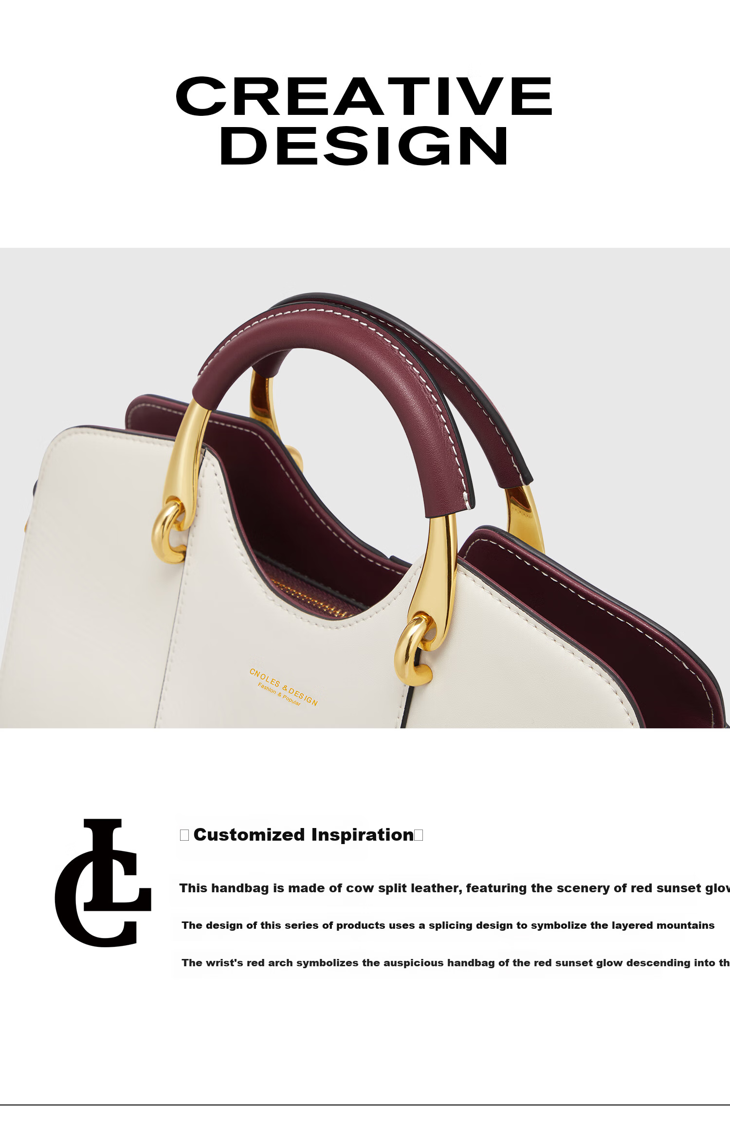 Cnoles Handbag for Women, Genuine Leather, Practical Large Capacity Shoulder Bag, High-End Brand Style, Birthday Gift for Girlfriend Or Wife 7