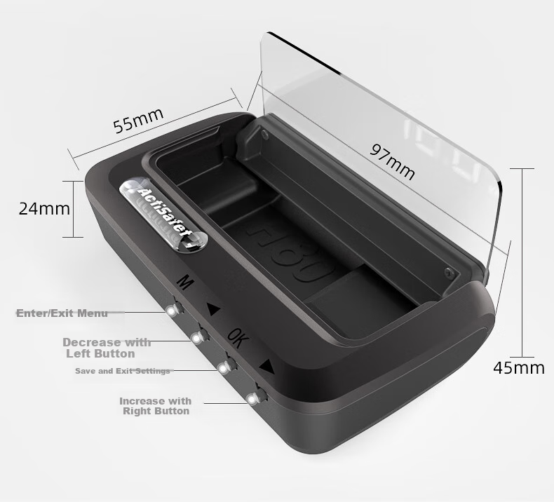 Zianpingxian (ActiSafety) H80 Universal Car HUD Second Generation Multi-Function OBD Speed Display 9