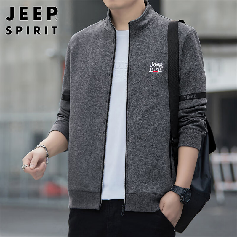 JEEP SPIRIT Men's Jacket for Autumn And Winter, Loose-Fitting Casual Trendy Sports Outerwear for Me