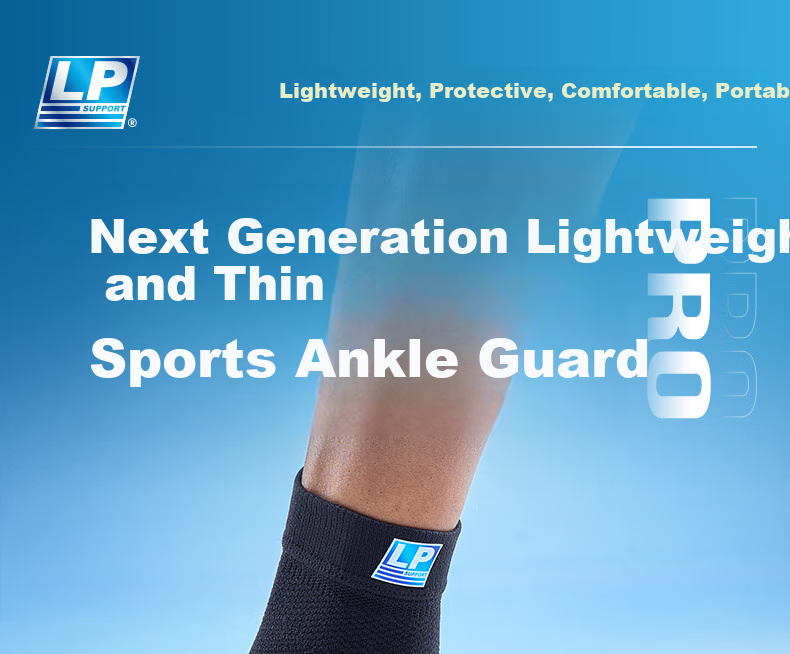 LP 1308CK Sports Ankle Brace, Outdoor Sports Warm Lightweight Breathable Ankle Joint Protector, Black, Two-Pack, Size L 1