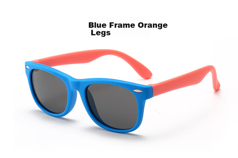 DRATRA Children's Polarized Sunglasses, Sunglasses for Boys And Girls, Baby Sun Protection, Silicone Cartoon Cute Trendy Color-Blocking Summer Style 11