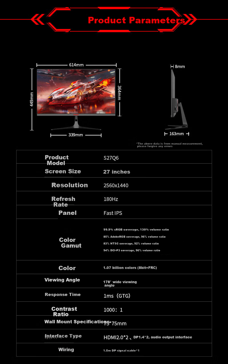 Panda 23.8-inch 240Hz Fast IPS 1ms GTG 110% sRGB Low Blue Light Gaming Monitor P24F6 11