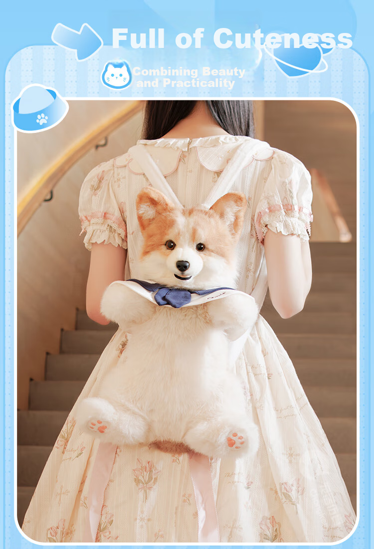 Chongke Corgi Backpack Plush Toy, Cute Gift for Girlfriend's Birthday 4