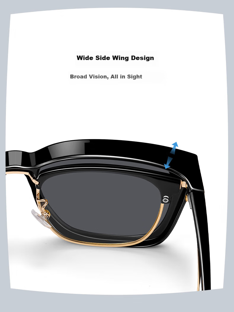 HLA Day And Night Polarized Clip-On Sunglasses with Color-Changing Lenses, UV Protection Sunglasses for Men, Driving-Specific Glasses, Myopia-Friendly Sunglasses for Wome 7