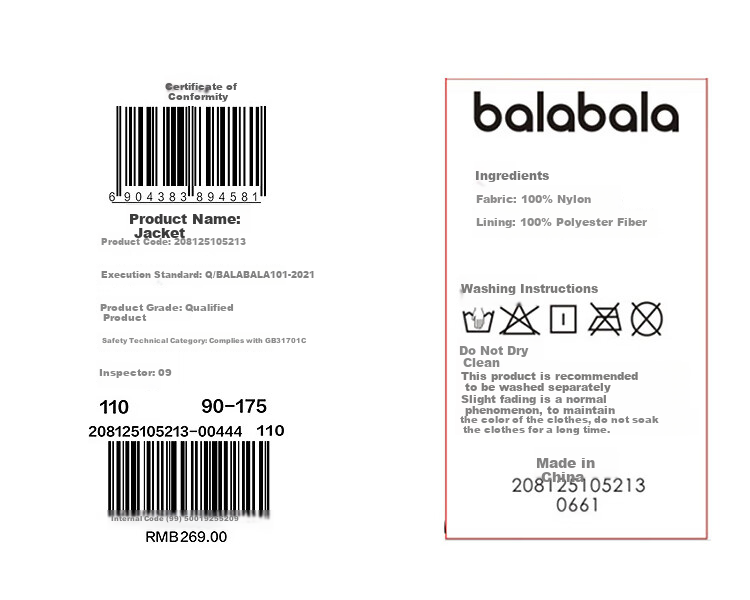 BALABALA Children's Clothing, Boys And Girls Outerwear, New Spring Outdoor Jacket, Simple And Fashionable, 208125105213 20