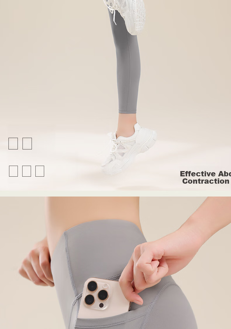 Ziyouxi Yoga High-Waisted Leggings for Women, Butt-Lifting, Naked Feel, Outdoor Wear, Sports Shark Pants, Tight-Fitting Pilates Running Fitness Training Outfit 4