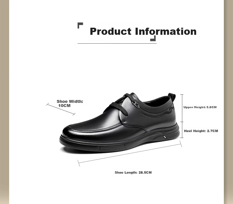 LAORENTOU Men's Leather Shoes, Business Shoes, Lace-Up, Top-Grain Leather, Casual Wedding Shoes, Executive Formal Shoes for Men, LA52 Black, Size 41 1