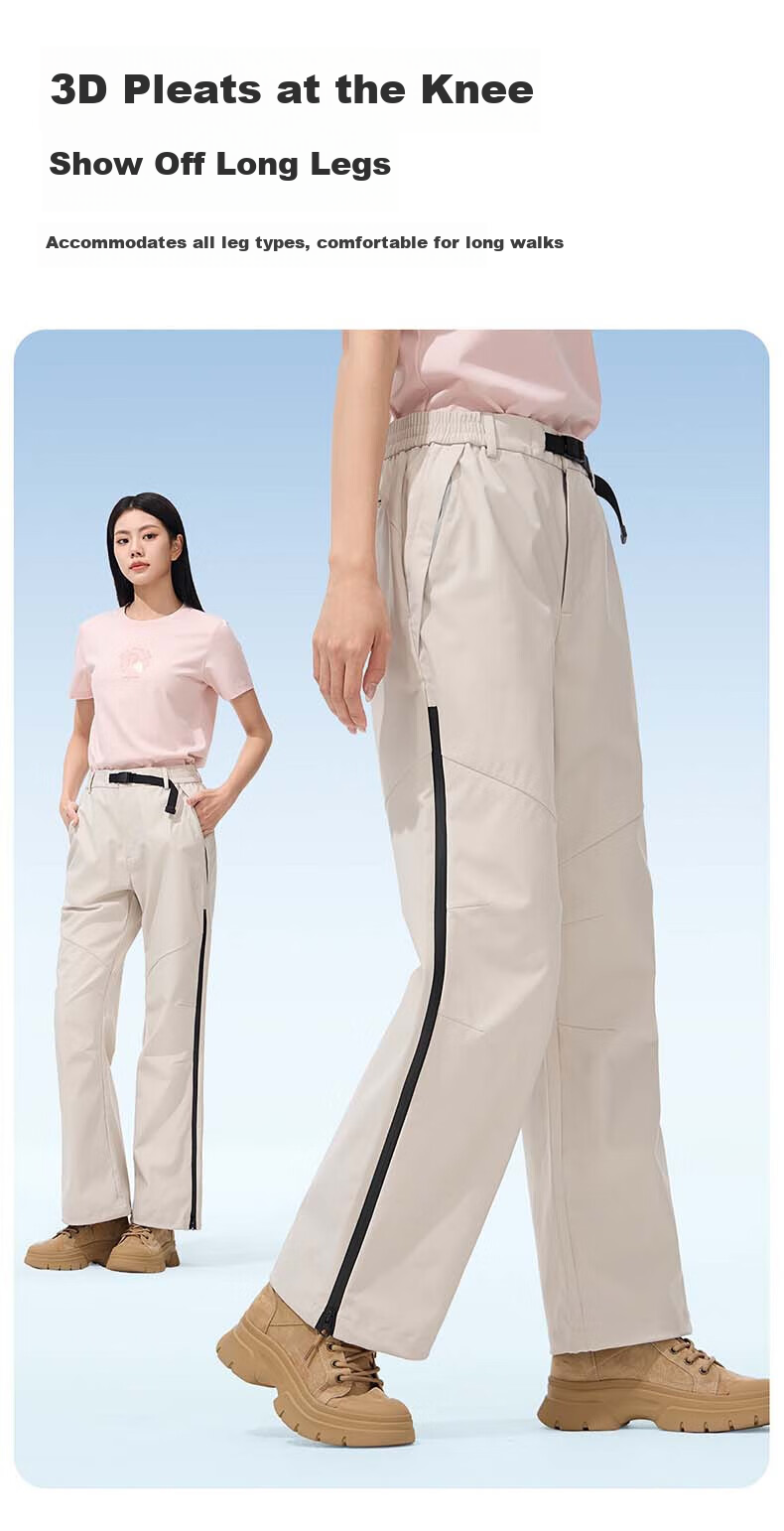 CAMEL Panda Mountain Outdoor Casual Pants, Spring And Summer Cool-Feeling Windproof, Fashionable Long Pants for Couples 3