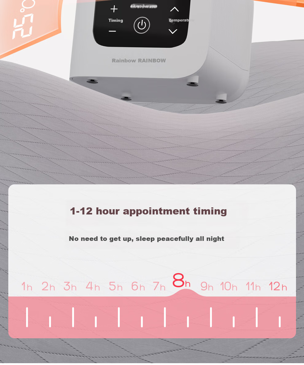 RAINBOW [High Temperature Protection] Single-Person Timed Water Circulation Heating Blanket, Quick Heating Electric Heated Blanket, 1.8*1.2 Meters 11