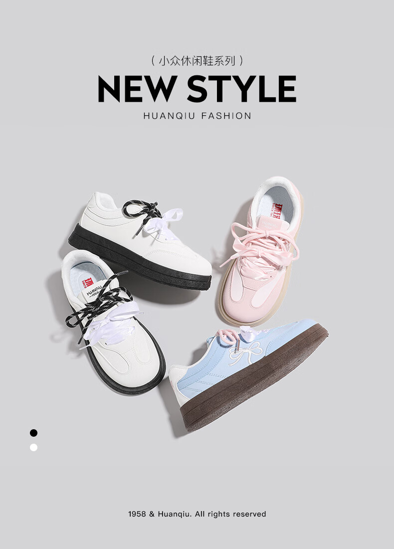 HUANQIU Butterfly Bow White Sneakers for Women, Spring 2026 New Style Versatile Puff Shoes Casual Skateboard Shoes Sports Shoes, Pink, Size 40 1
