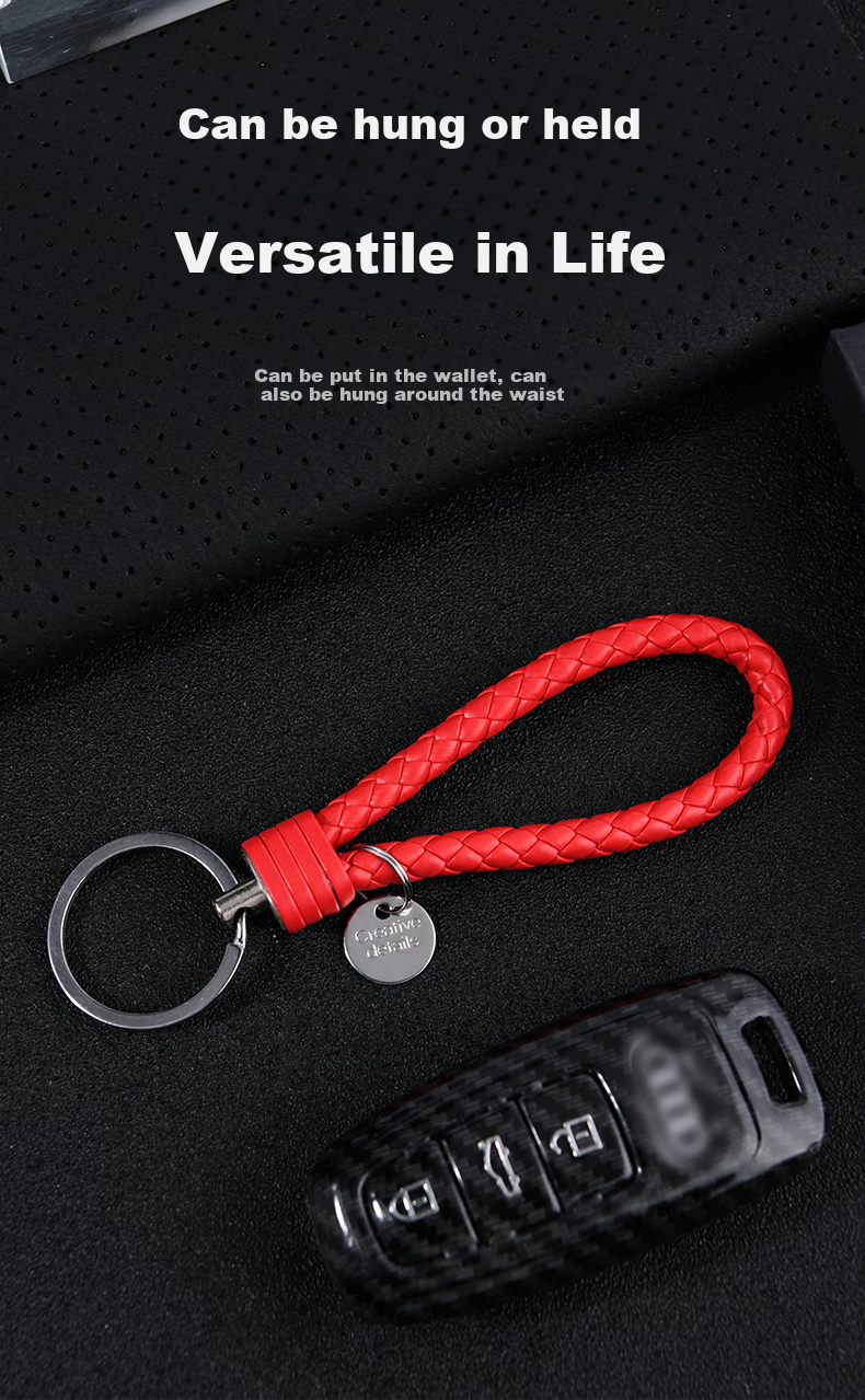 Huashi Car Key Chain, Men's Key Ring, High-End Key Fob, Anti-Loss Key Holder, Zinc Alloy Double-Ring Key Pendant 4