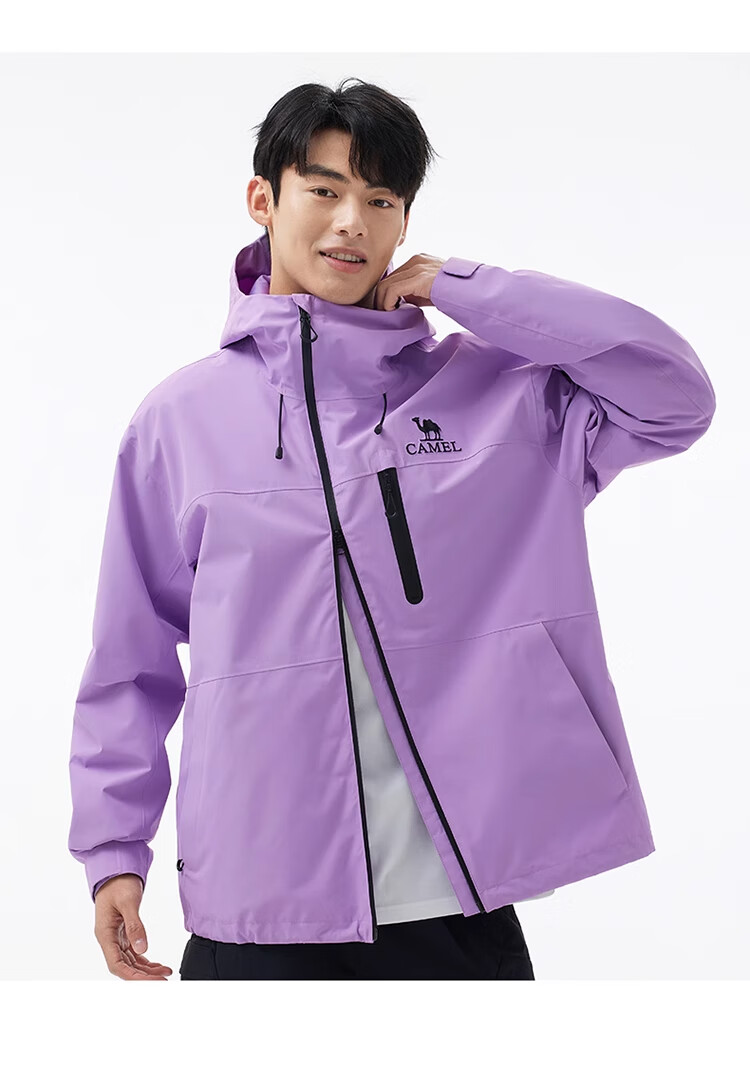 CAMEL Outdoor Windproof Waterproof Single-Layer Jacket Unisex Bright Color Mountaineering Coat A35BF00079 XL 6
