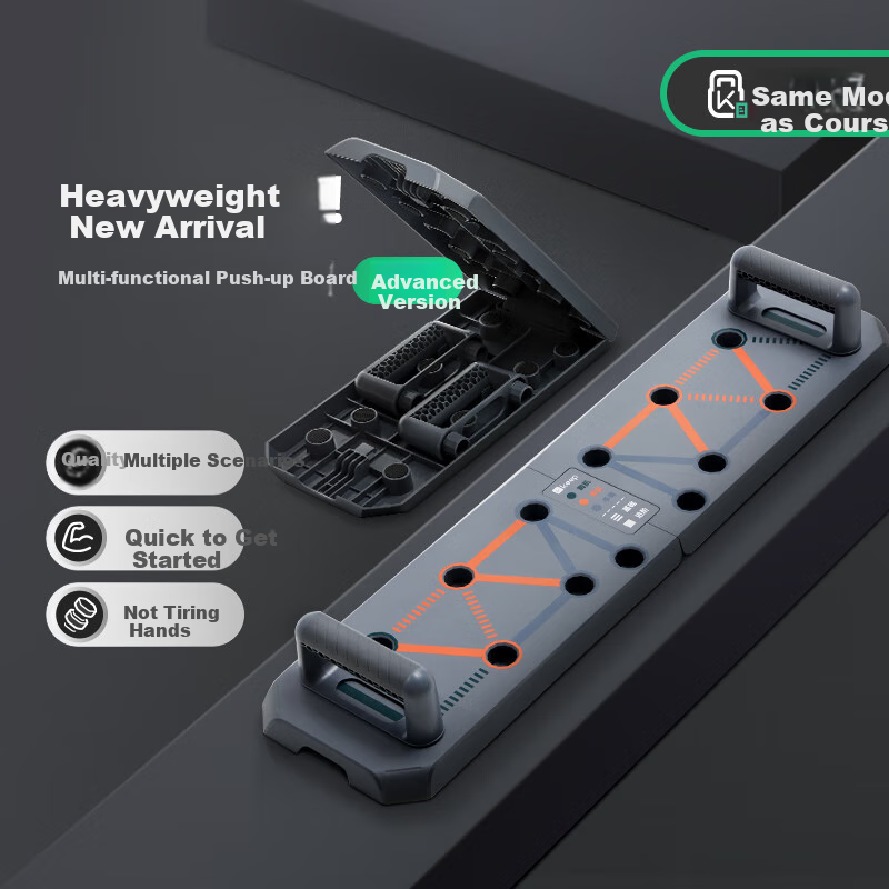 Keep Polygon Push-Up Training Board, Push-Up Frame Training Fitness Equipment, Multifunctional Fitness Board, Medium Gray