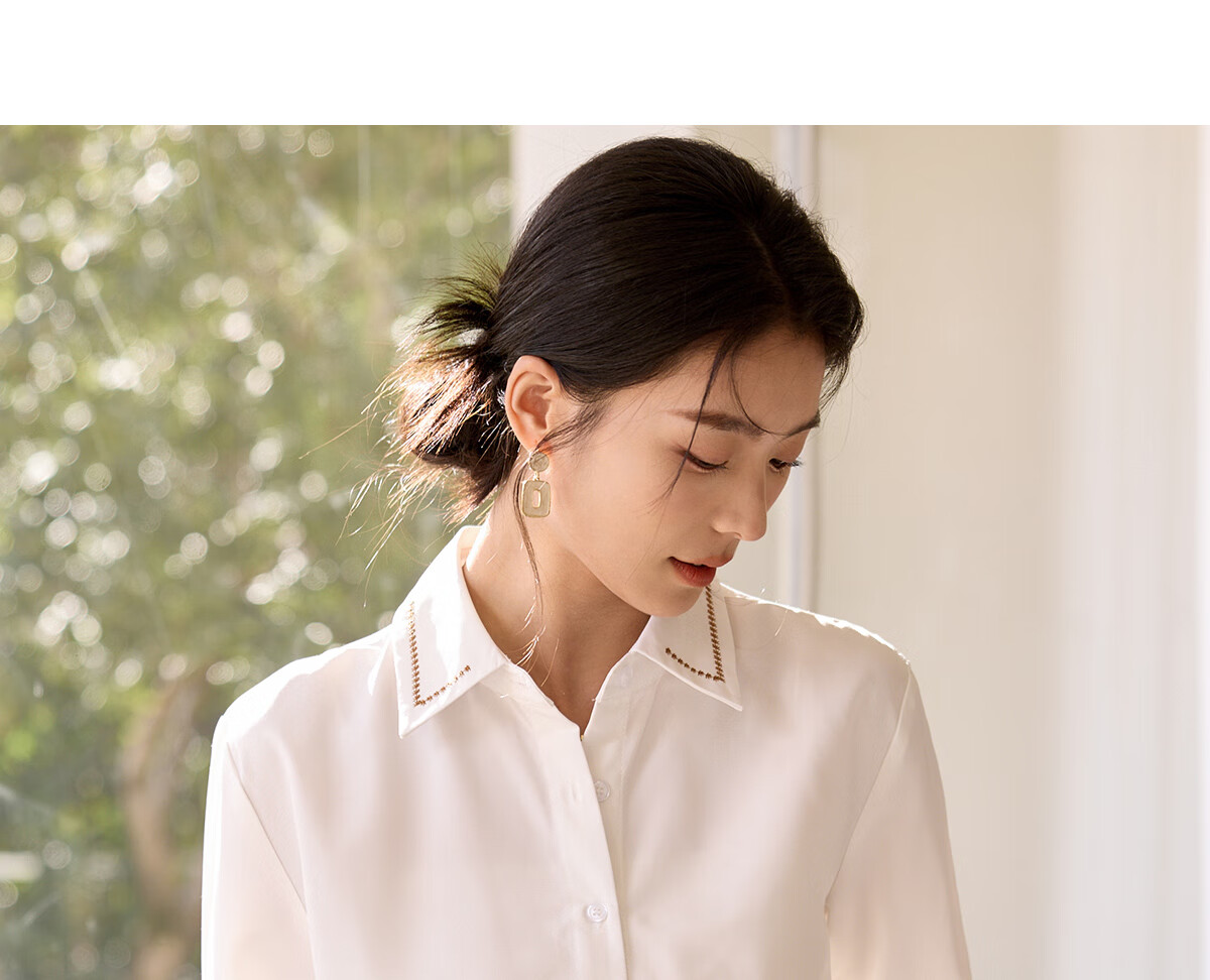 Chushen Women's Spring and Autumn Long Sleeve Shirt Embroidered Lace Design Versatile Commuter Blouse S143C2025 9