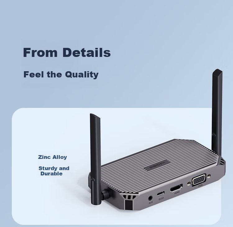 Hagibis Wireless Screen Mirroring Device, HDMI Point-To Screen Mirroring Receiver And Transmitter, Audio-Video HD Transmission, Suitable for Phones, Computers, TVs, Projectors, Monitors, Home Use, Meetings, And Office Work 13