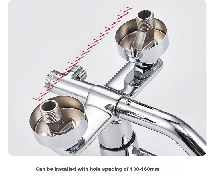 Larsd Shower Set with Bathroom Copper Faucet Shower Head, High-Pressure Shower Sprayer Handheld Shower Head Complete Set N026 9