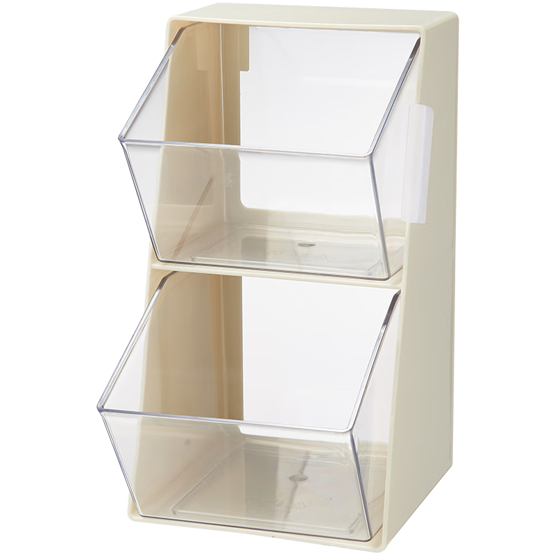 JEKO&JEKO Tea Bag Storage Box, Desktop Capsule Coffee Storage Container, Office Tea Bag Organizer Rack, White, Single Pack
