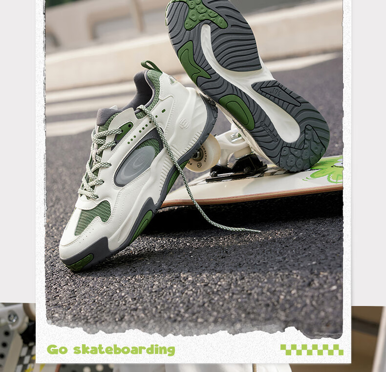 361° Men's Sneakers, Spring And Summer Mesh Leather Low-Top Sports Shoes, Classic Thick-Soled Casual Dad Shoes, 672516622-2 14