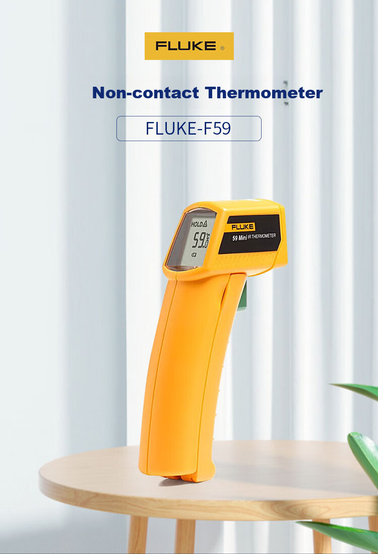 FLUKE F59 Infrared Thermometer, Temperature Gun, Electronic Thermometer, Temperature Range -18°C to 275°C 1