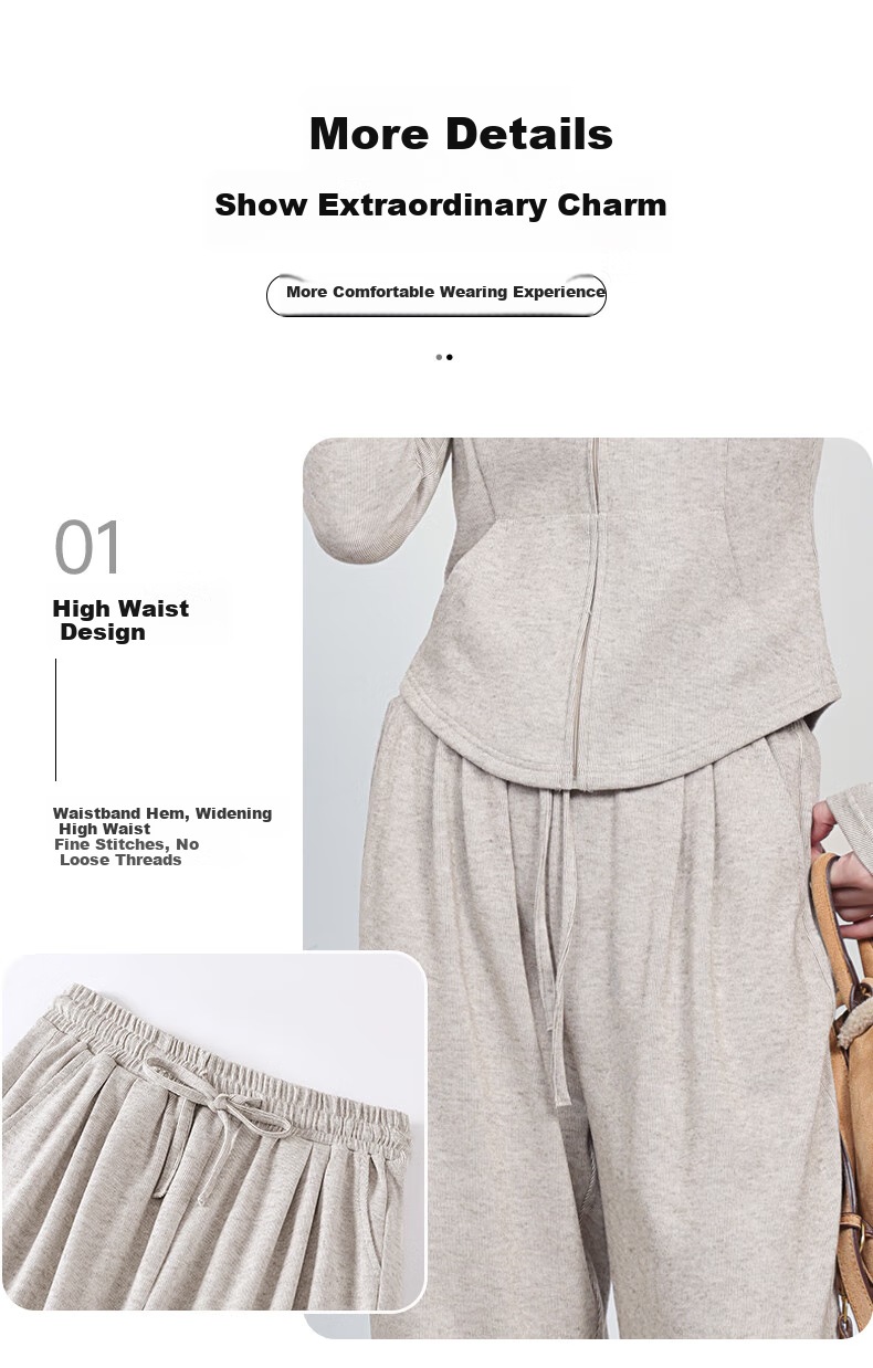 MJ STYLE Glutinous Rice Wide-Leg Pants for Women, Spring And Autumn 2026, Loose Casual Versatile Soft Flowy High-Waist Slimming Straight-Leg Trousers 7
