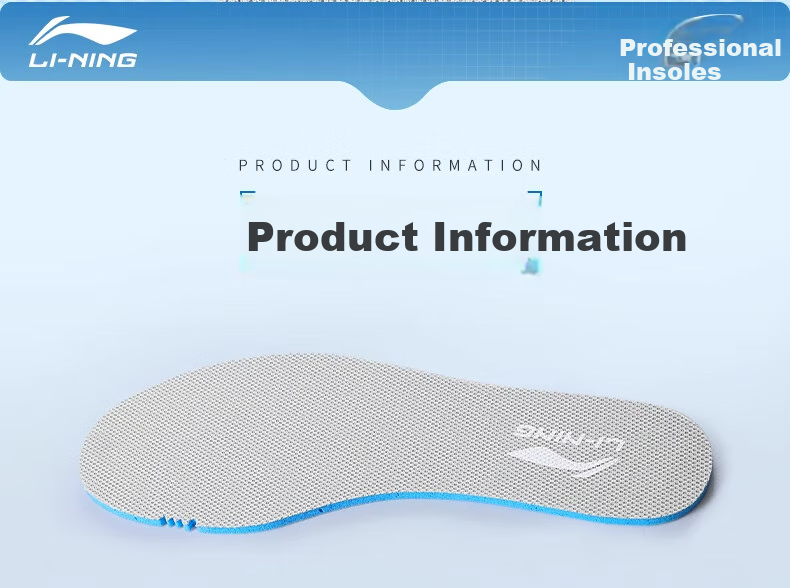 Li-Ning Insoles for Men's And Women's Sports Shoes, Children's Running Shock-Absorbing Anti-Odor Basketball Height-Increasing Sweat-Wicking Breathable Military Training 41 23