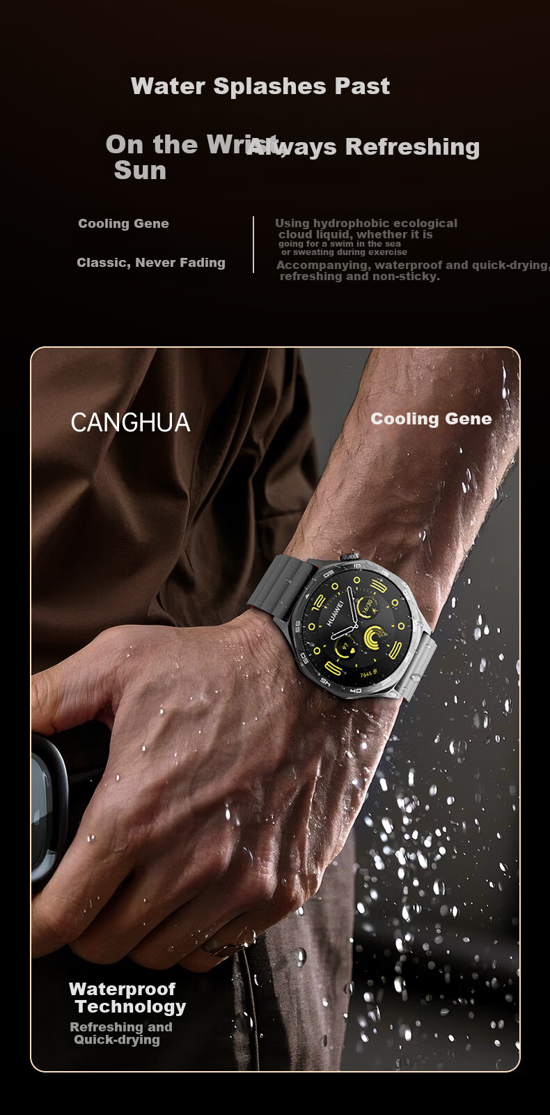 CangHua Compatible with Huawei Watch Bands, Silicone Magnetic Strap for Watch5/watch4Pro/3/GT6/GT6Pro/GT5/GT4/GT3Pro/GT2, Loop Style, Suitable for Men And Wome 5