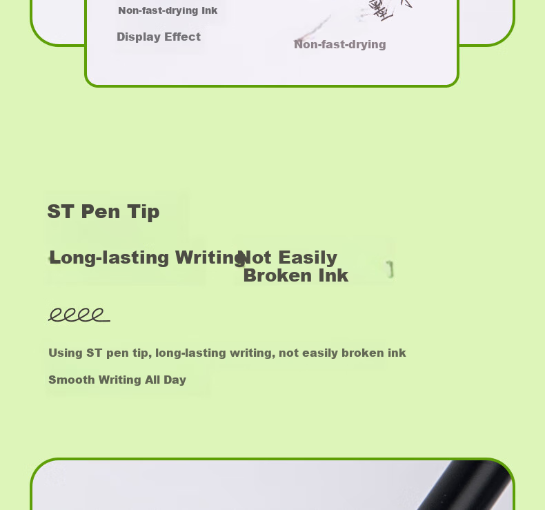 Deli Quick-Drying Retractable Gel Pen Refills, ST Tip Smooth Writing for Students' Exams And Practice, Black, 20 Pieces/box S888 for College Entrance Exam 5