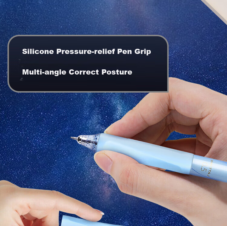 BEIFA Silent Pen, St Retractable Gel Pen, 0.5mm Quick-Drying High-Quality Design, Student Exam Practice Business Office Signature Pen, 5 Pens 10 Refills [Back-To Essential] 10