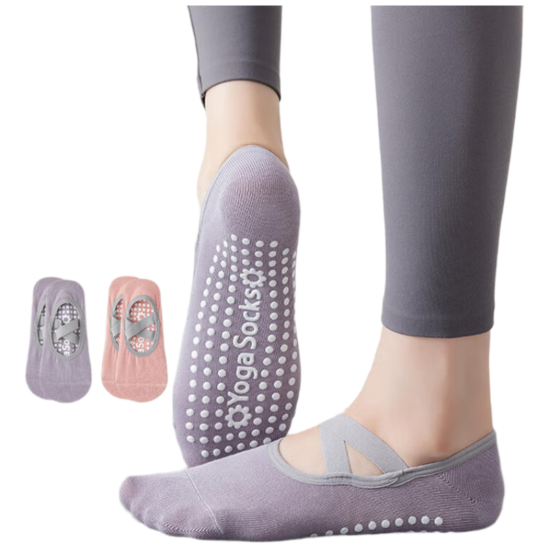 Duweike 3 Pairs of Yoga Socks for Women, Non-Slip, Pilates, Summer Professional Ballet Dance Sports Cotton Socks for Indoor Fitness