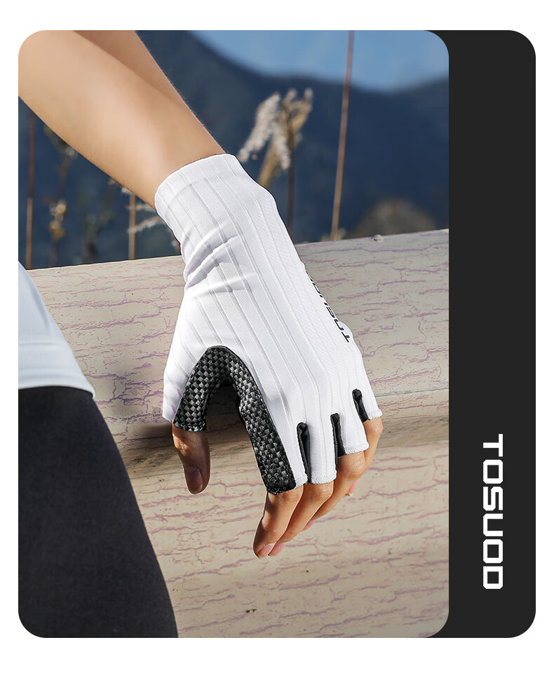 Tasiduizhang Bicycle Gloves, Half-Finger Riding Gloves for Men And Women, Road And Mountain Bike Breathable Silicone Shock-Absorbing Cycling Equipment, Black XL 16
