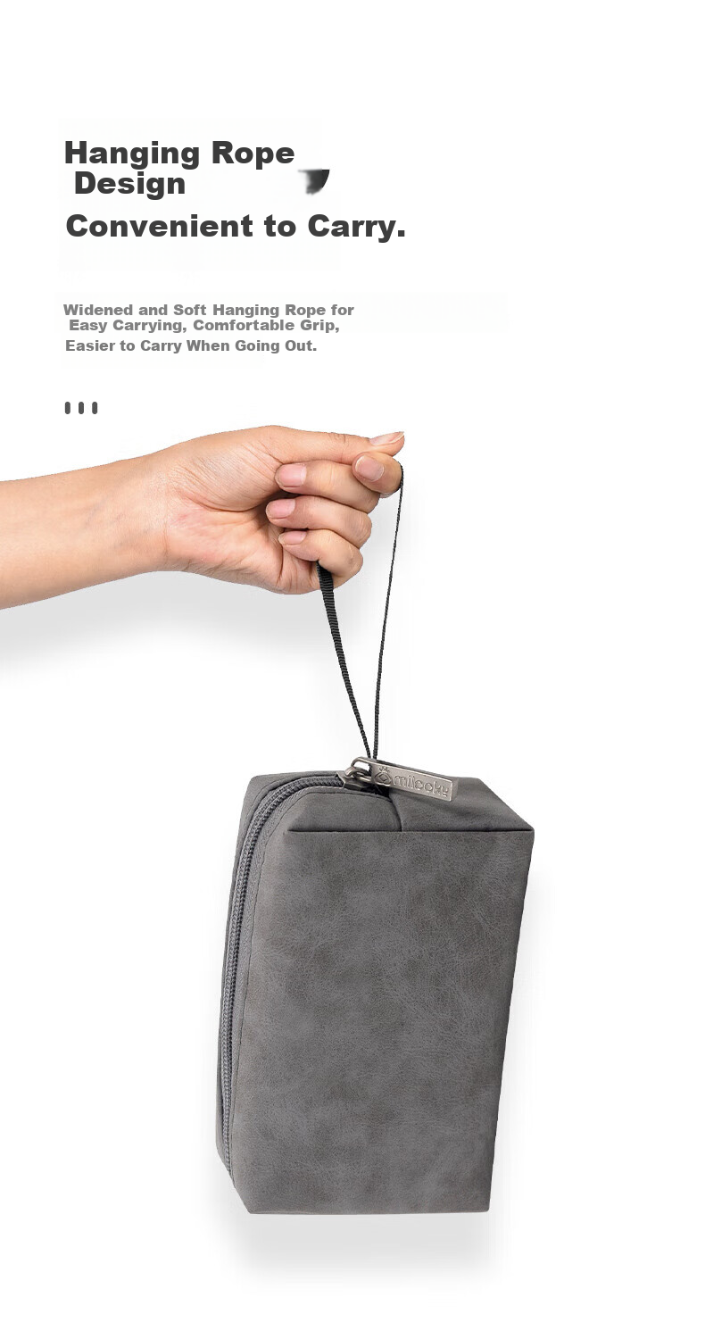 Milooky Computer Power Cord Mouse Protective Case, Portable Makeup Bag, Large Capacity Multifunctional Handheld Travel Storage Bag 5