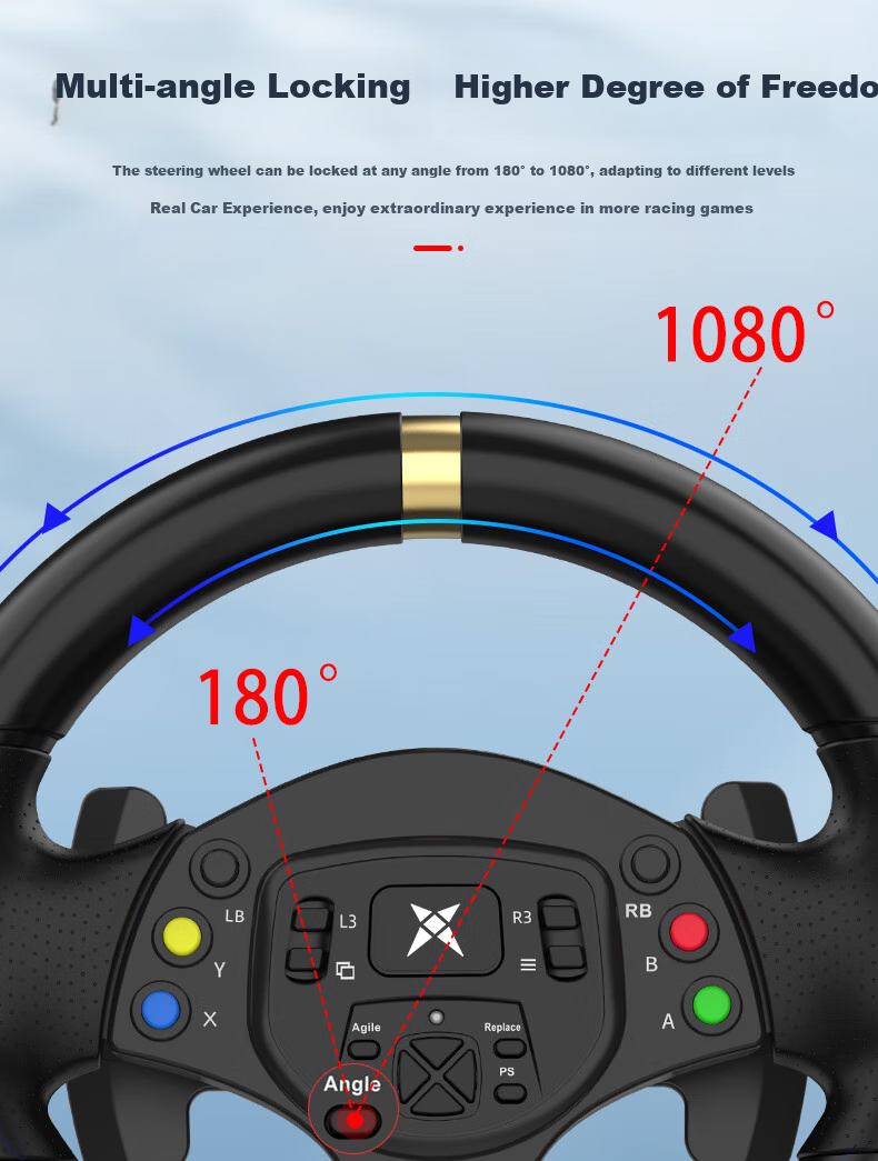 KETENG F10Pro Steering Wheel, 1080-Degree Racing Simulator, PC Computer Simulation Driving Game, Steering Wheel for Euro Truck Simulator 5, Dusty Magic, Cosmo Driving School 8