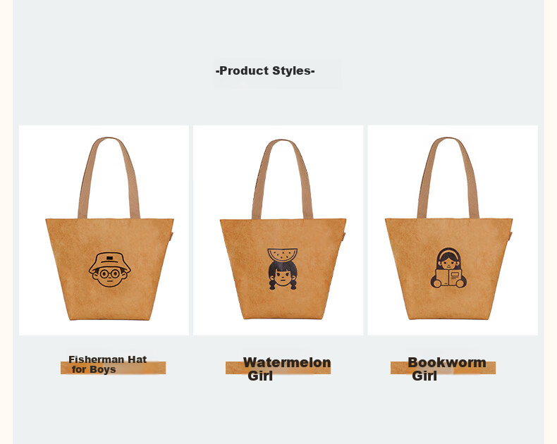 Siwangongli DuPont Paper Bag Shoulder Bag Tote Bag Washable Commuter Handbag Large Capacity Shopping Bag Women's Bag 8