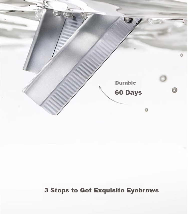 Goood New Stainless Steel Eyebrow Razor Blades for Beauty Salons (30 Pieces + Blade Holder), for Women's Eyebrow Shaving And Men's Eyebrow Trimming 15