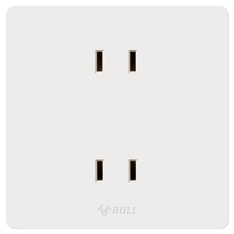 BULL Switch Socket G12 Skin-Feel Matte Cream Style 10A Four-Hole Socket Panel G12Z222S Cream White