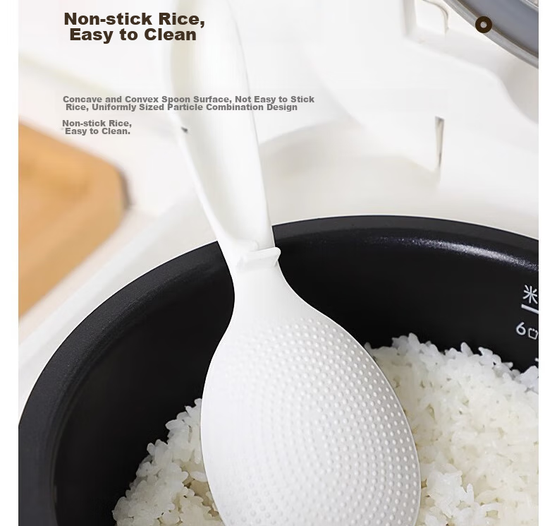 Dipuer 304 Stainless Steel Rice Spoon, Non-Stick Rice Ladle, Household High-Temperature Resistant Upright Rice Serving Spoon And Scoop 9