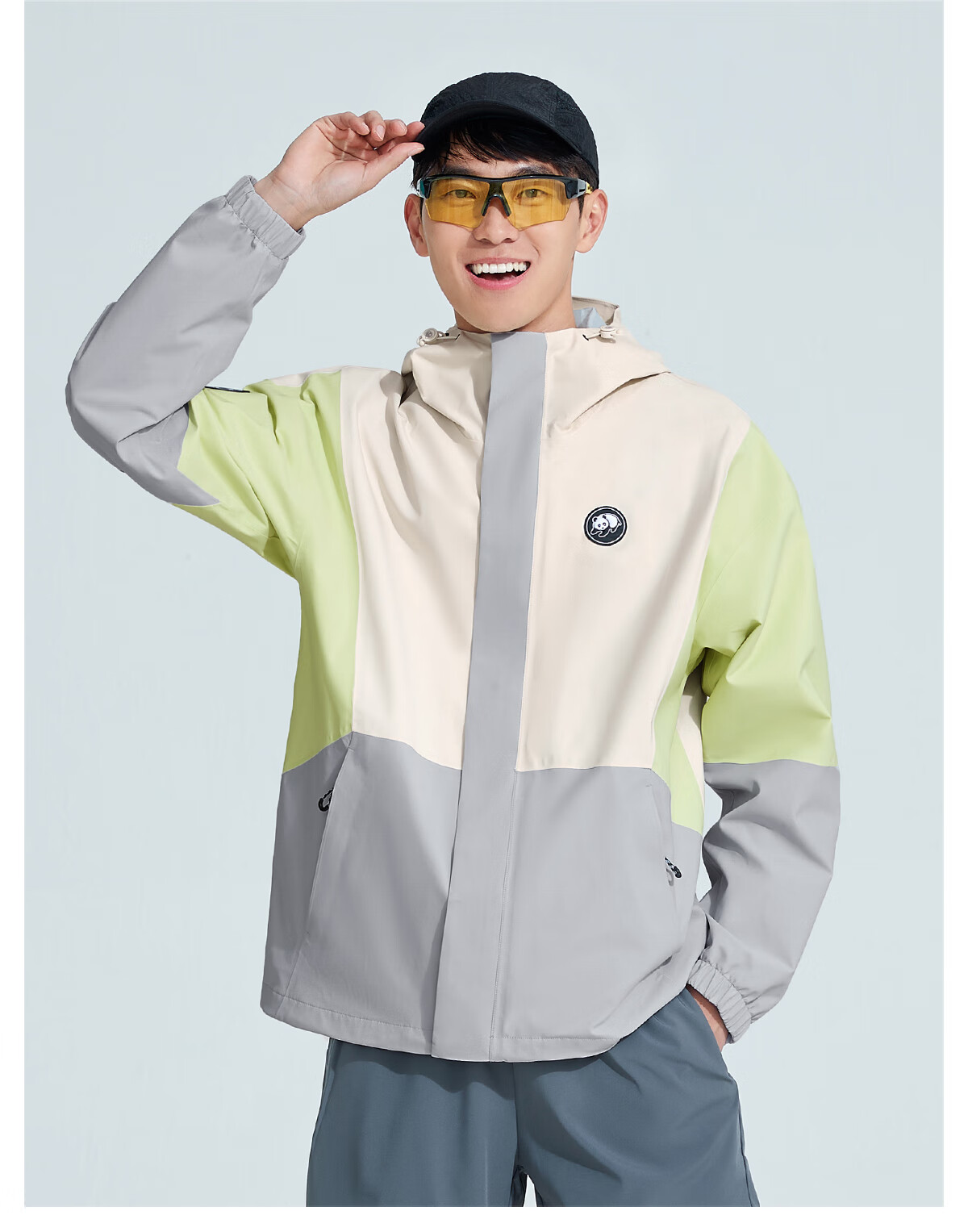 Panda Camel Series Yunxi Single-Layer Waterproof Windproof Outdoor Mountaineering Jacket for Men and Women 8640, M 25
