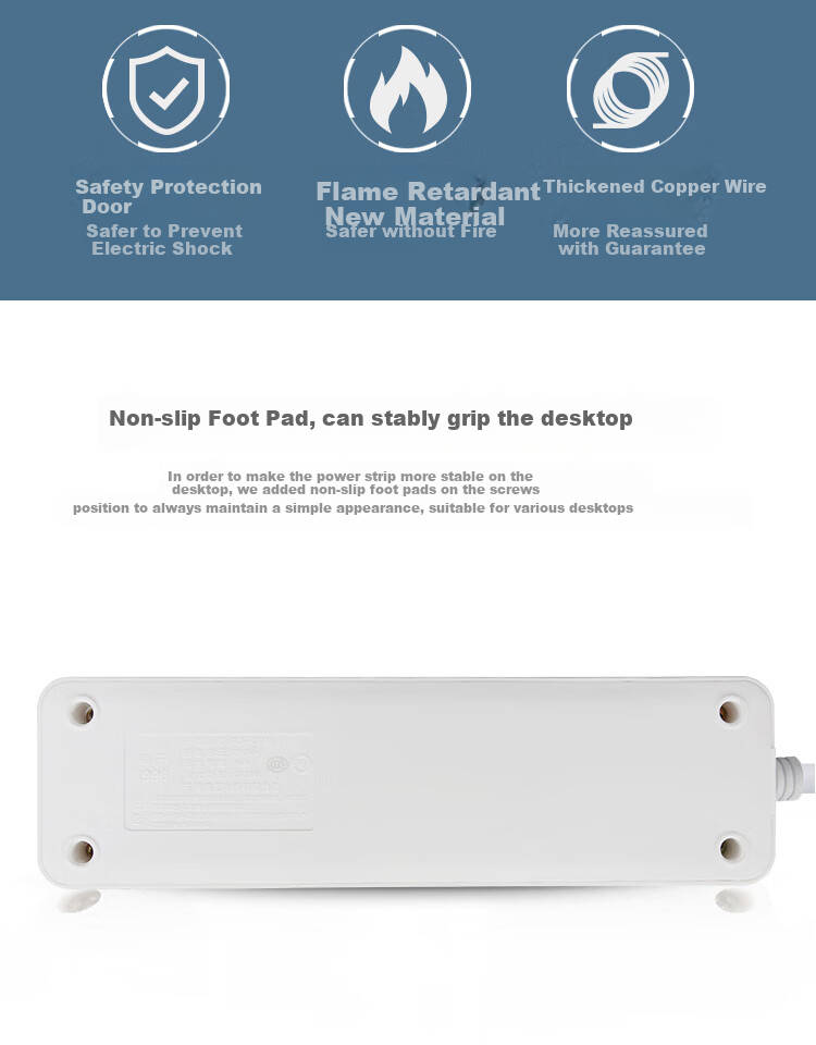 Lengon 16A High-Power Drop-Resistant Engineering Socket, Shockproof Self-Wiring Wireless Dustproof Outdoor Anti-Vibration Multi-Function Power Strip without Cord, 3 Outlets 5 Sockets 6