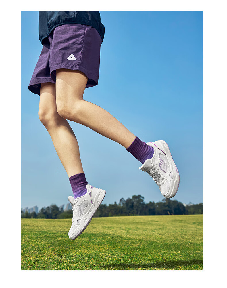 PEAK Taiji White Sneakers for Women, Summer Mesh Breathable Wear-Resistant Versatile Casual Shoes, Thick-Soled Height-Increasing Sports Shoes DB520118 19
