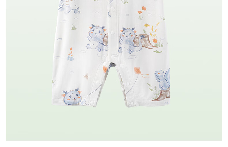Beitaisi Baby Clothes, Summer Thin Romper, Three-Quarter Sleeve Air Conditioning Suit, Infant Bodysuit, Newborn Onesie 36