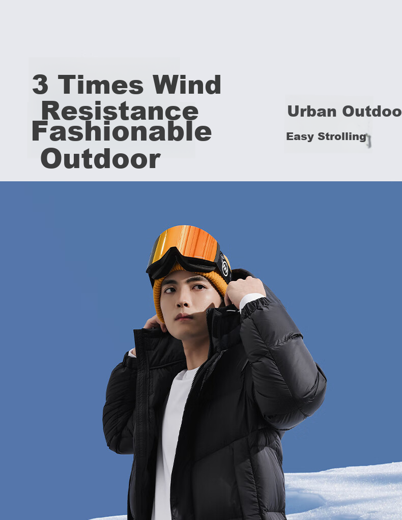 Li-Ning Long down Jacket, Table Tennis Wear, Thickened Warm Windproof Coat, Unisex Style, Black, Size M 22