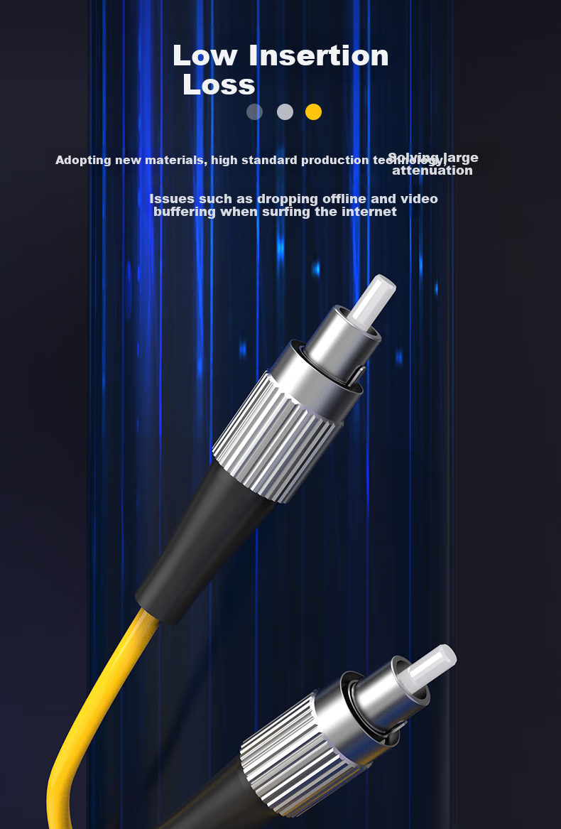 Nokoxin Telecom-Grade Single-Mode Single-Core Fiber Optic Patch Cable, Home Fiber Extension Cord, Optical Transceiver Pigtail, Supports Customized Length, UPC Connector, 1 Meter FC-FC 2