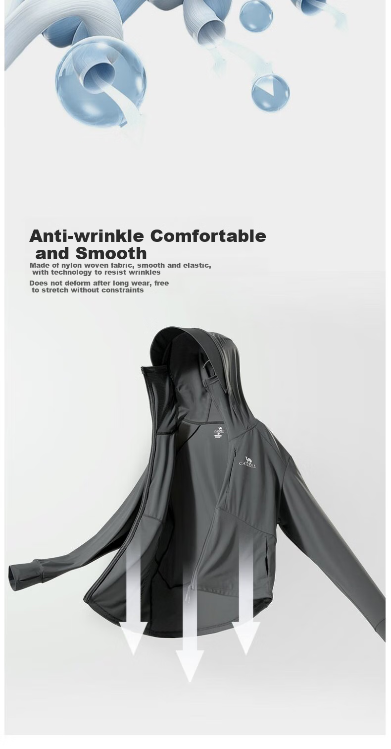 CAMEL Outdoor Sun Protection Clothing for Men And Women, Professional UPF50+, Ice Silk Cool-Feeling Breathable Sun Protection Garment [Kakashi] V121A 4