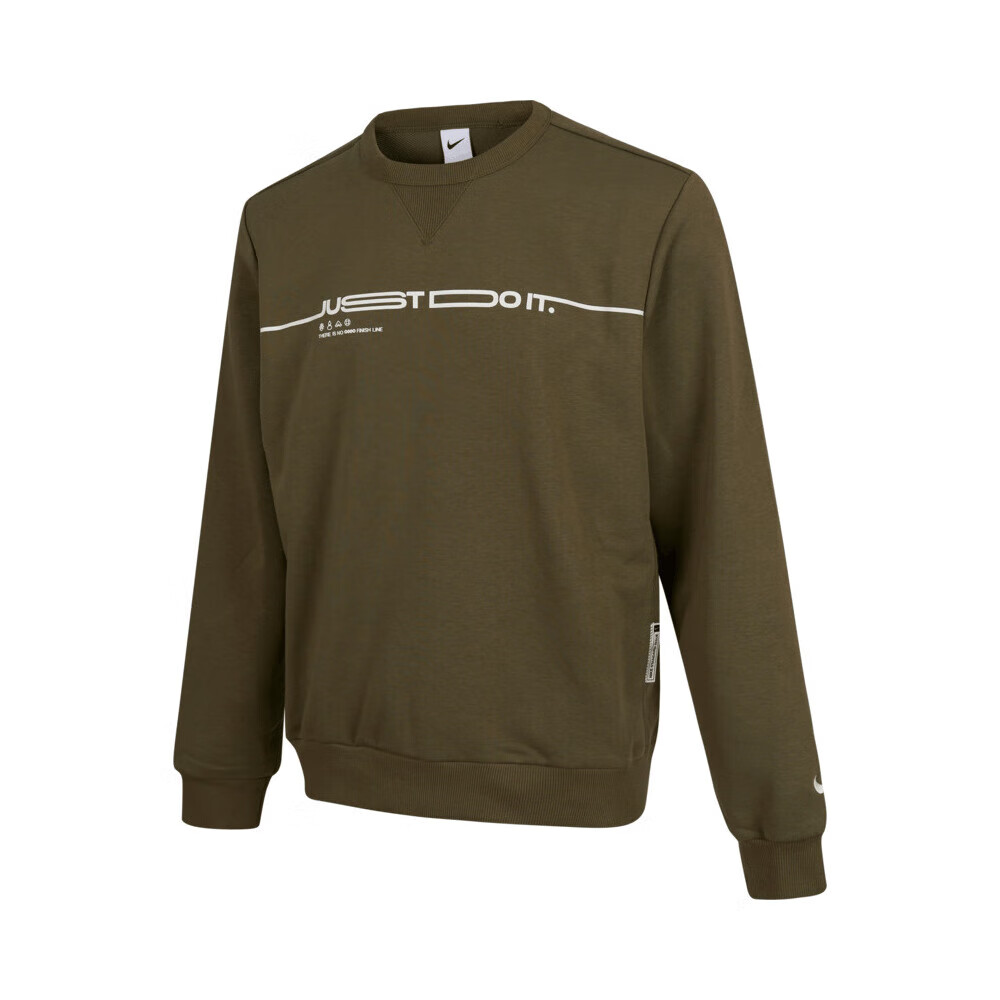 NIKE Men's Spring And Autumn Crew Neck Sweatshirt, Casual Quick-Dry, HV8208-222 Green XL